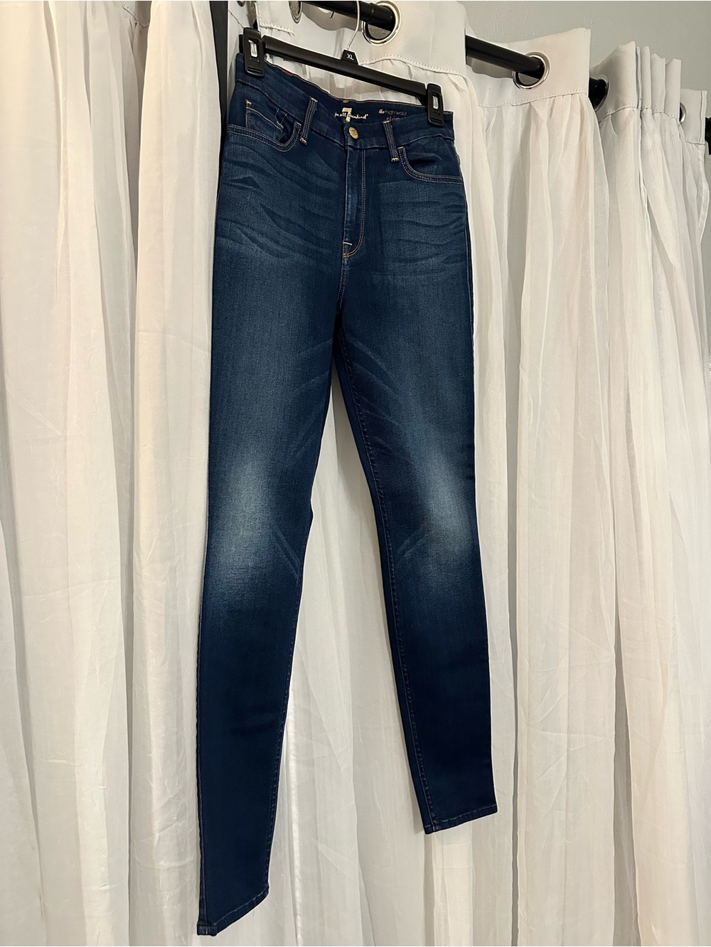 Seven7 Women’s Slim Dark Blue Jeans - Classic Stretch Denim